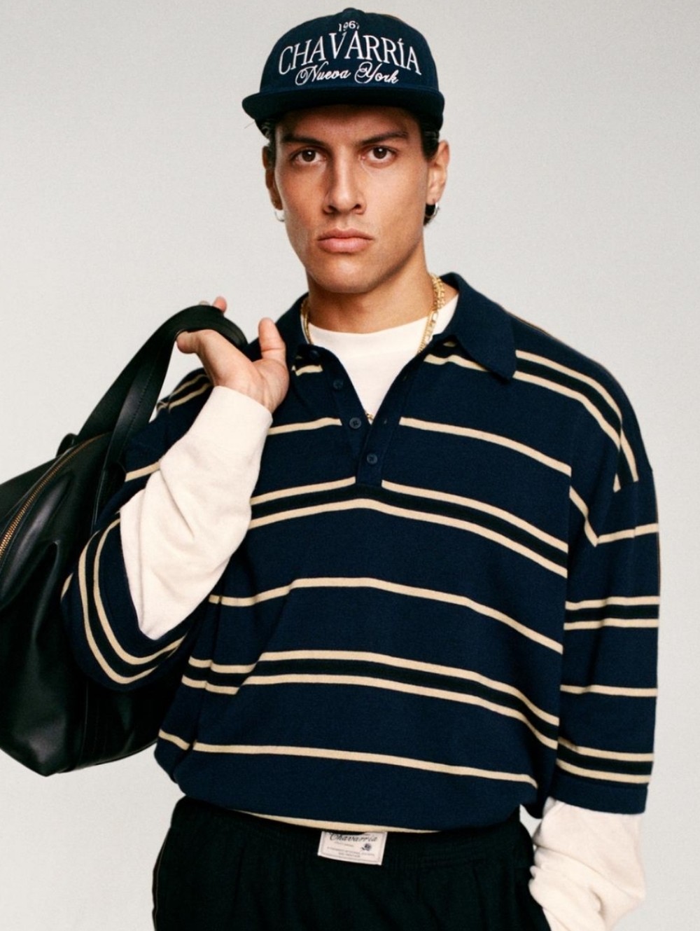 NWT WILLY CHAVARRIA  Zara Navy and White Baseball Cap with Embroidered Labels - Picture 8 of 12